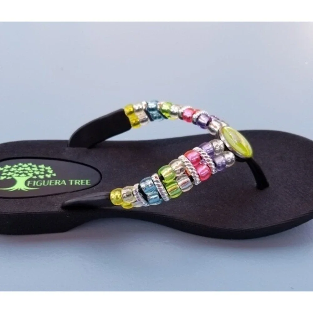 Brittany Beautiful Crystal Flip‎ Flops Sandals SUPER COMFY Size 10